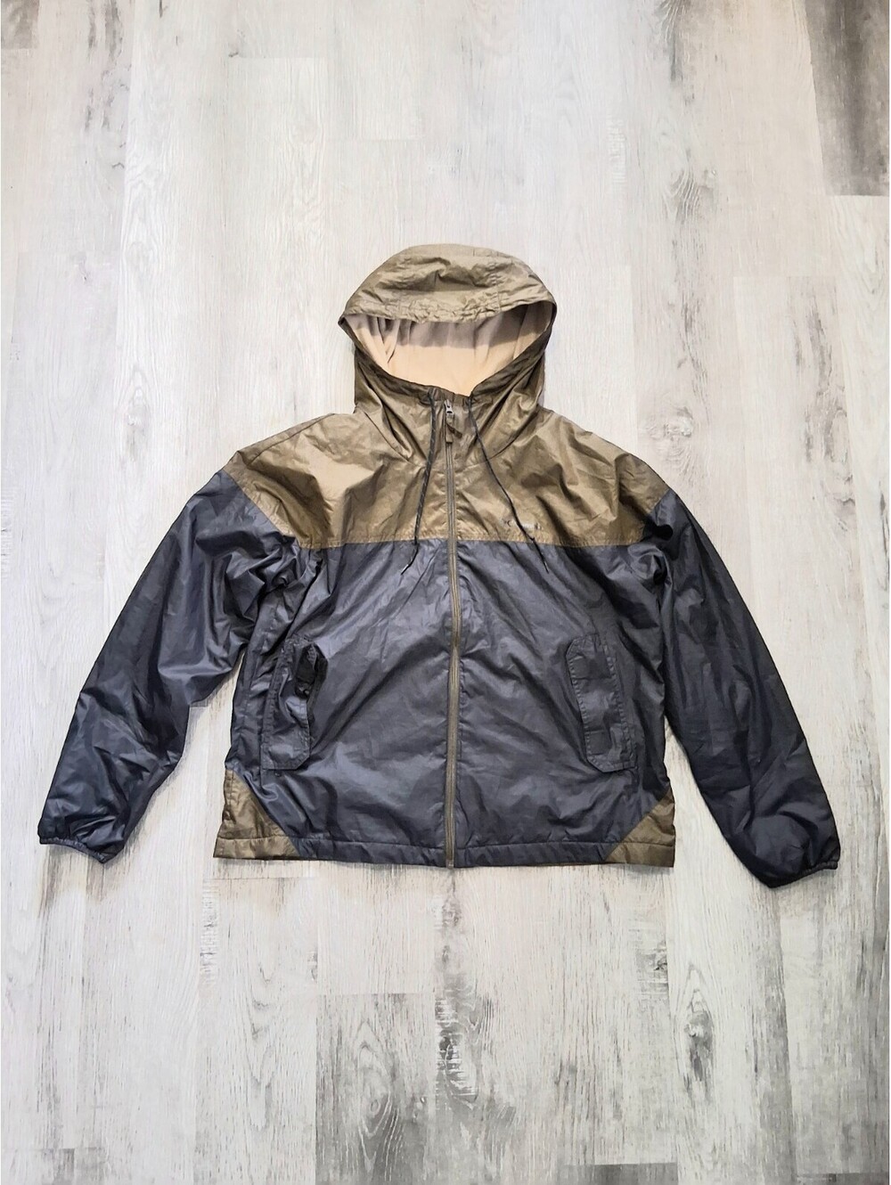 Columbia Flash Challenger Women's XL Fleece-Lined Black/Brown Windbreaker Jacket